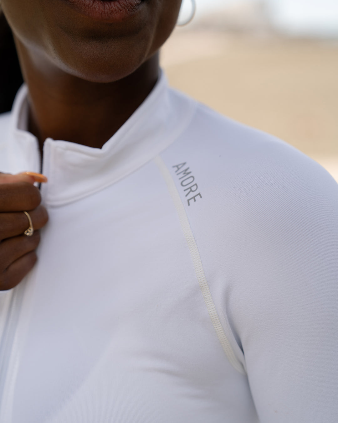 Soléa Sculpt Full Zip Jacket Snow White
