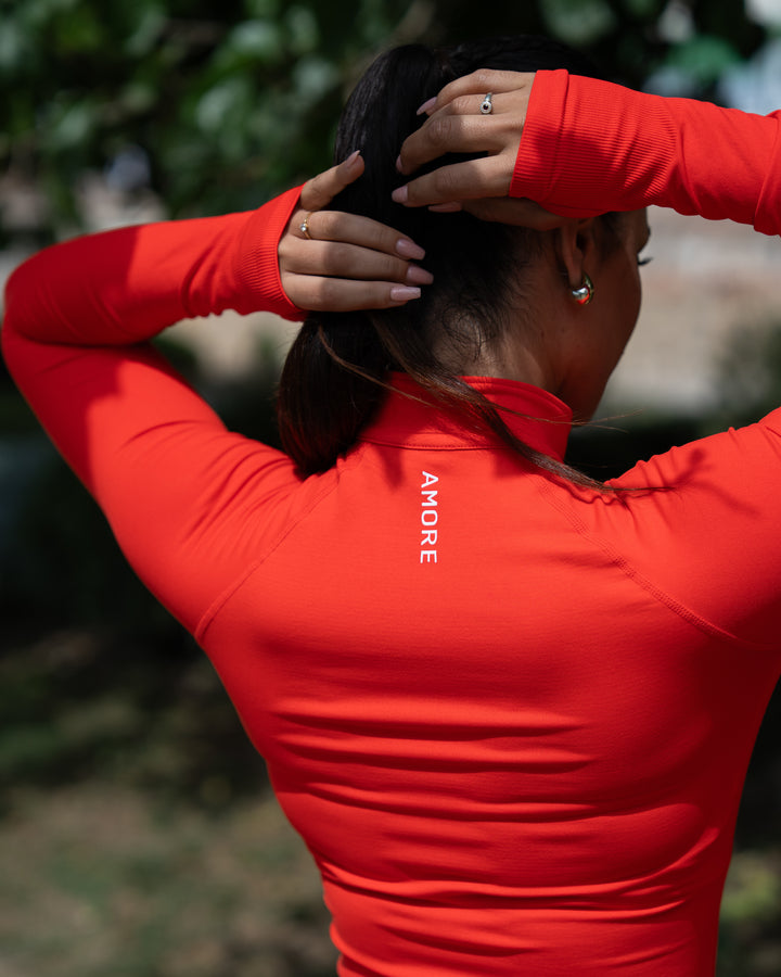 Soléa Sculpt Halfzip Jacket Chili Red