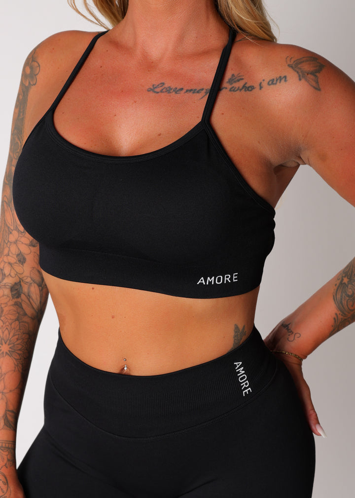 Soléa Sculpt Crossback Sports Bra Midnight Black