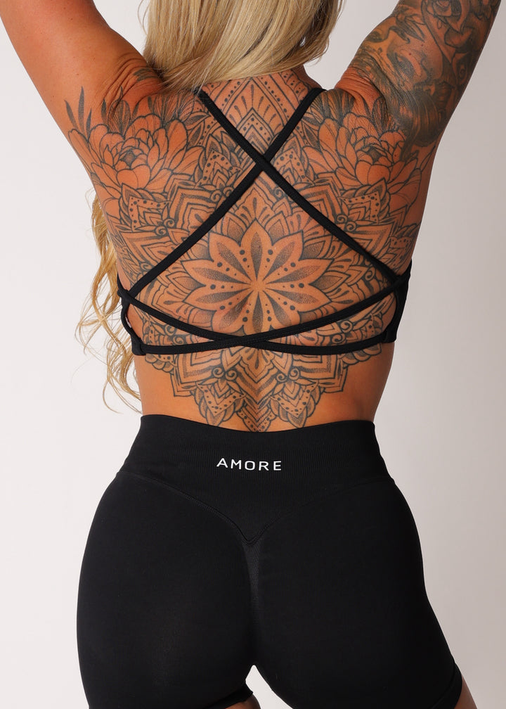 Soléa Sculpt Crossback Sports Bra Midnight Black
