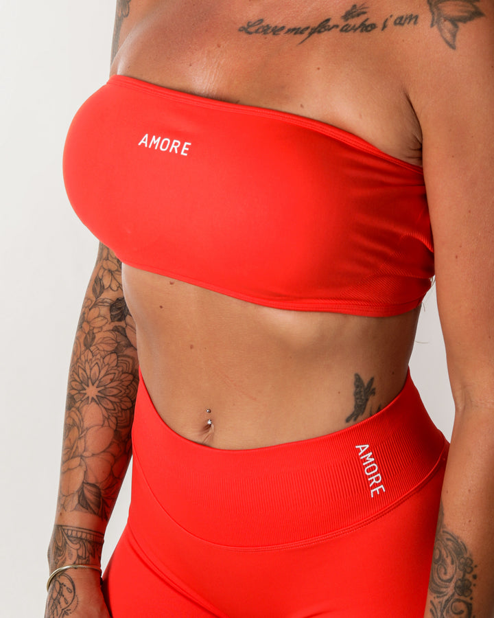 Soléa Sculpt Bandeau Top Chili Red