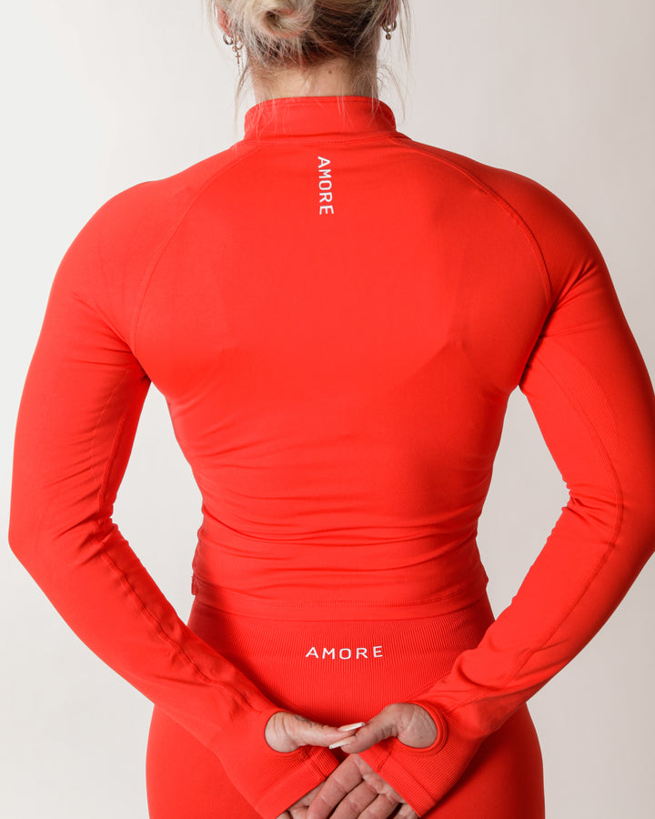 Soléa Sculpt Halfzip Jacket Chili Red