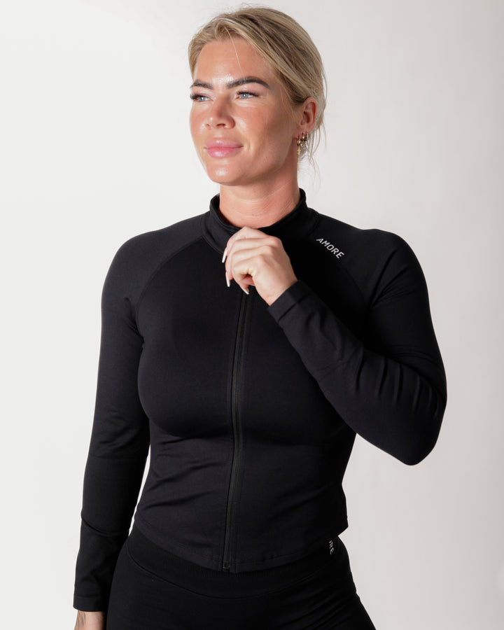 Soléa Sculpt Full Zip Jacket Midnight Black