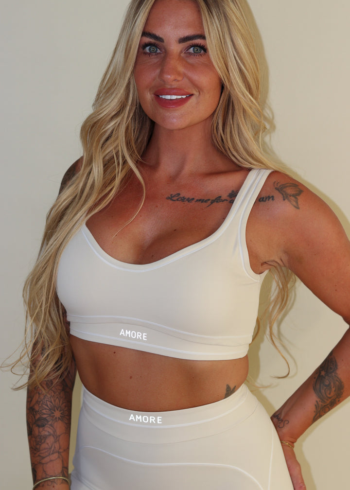 Linéa Luxe Sport Bra Top Sand Beige